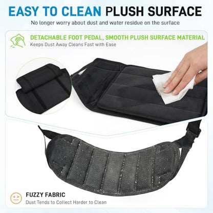 Upgrade Wheelchair Foot Rest Hammock with Calf Strap - Adjustable Height Anti-Slip Anti-Squeeze Leg Support Sling with Rigid Base Seat Belt for Wheelchair, Rollator, Walker Footrest - size: With Calf Strap