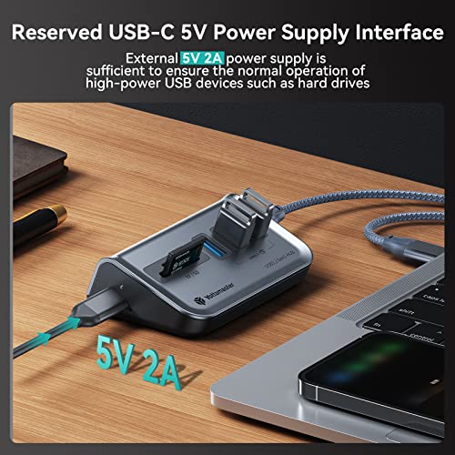 Yottamaster USB Hub with SD Card Reader, Triangle Desktop USB3.0 Hub with 3 USB A 3.0 Ports, TF & SD Card Reader with 1.64ft Cable for PC, Laptop (Not Support Charging) - style: with SD Card Reader
