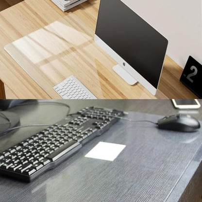 Clear Table Cover Protector, 1.0mm Thick Table Protector, Plastic Chair Mat, Clear Desk Pad, Desk Mat, Desk Protector Mat, Writing Desk Mat for Desktop for Home Office Desk Hallway ( Size : 12x30in/30 - size: 12" x 30"
