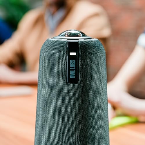 Meeting Owl 4+ 360-Degree, 4K Smart Video Conference Camera, Microphone, and Speaker (Automatic Focus, Zooming, Noise Equalizing, Certified for Microsoft Teams)