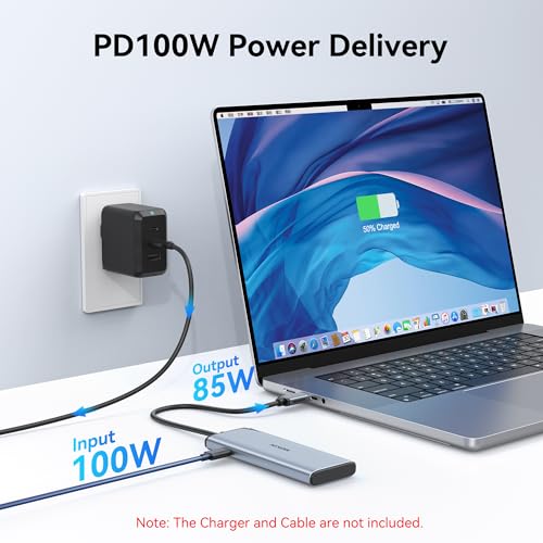 MOKiN USB C Splitter for Dual Monitors 4K@60Hz DP Alt Mode for Laptops