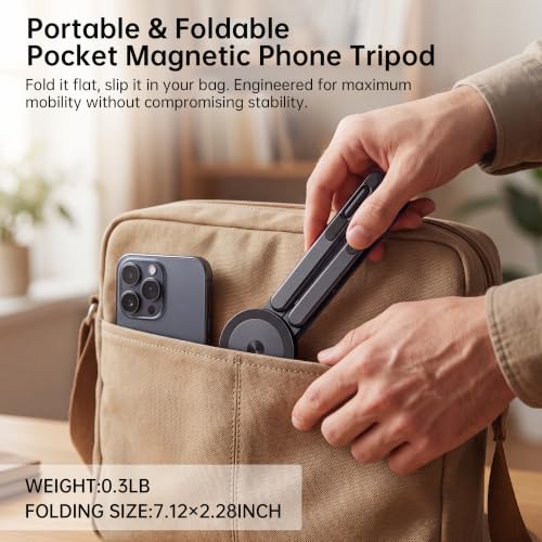 Portable Laptop Stand, 3-in-1 Magnetic Foldable Adjustable, for Desk（Black） | Aluminum alloy, lightweight compact, 8-level height, ergonomic, for phone/tablet, home office/travel - color: E05S-Black