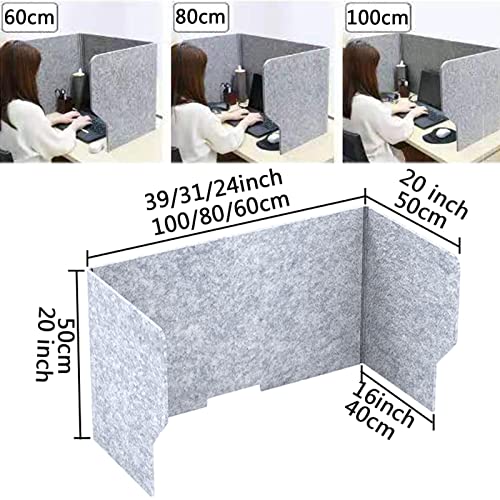 Desk Privacy Panel, 24”/31”/39” Desk Divider - size: 39in-100cm
