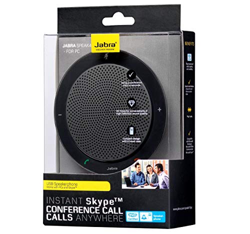 Jabra Speak PHS001U 410 USB Speakerphone for Skype and VoIP Calls - U.S. Retail Packaging (Renewed)