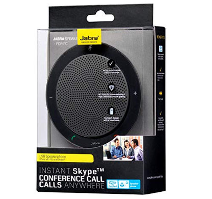 Jabra Speak PHS001U 410 USB Speakerphone for Skype and VoIP Calls - U.S. Retail Packaging (Renewed)
