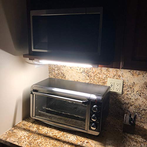Maxxima 18 in. LED Under Cabinet Light, 900 Lumens Warm White 3000K | Undermount Lighting Fixture for Kitchen, Closet, and Bedroom, On/Off Switch, Plug in - size: 18 Inch