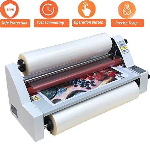 Laminator Machine with 17'' Laminating Film Roll,Hot Cold Laminating Machine Single/Dual Sided Thermal Laminating Machine for School Office Commercial Use 110V
