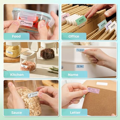 Nelko Genuine P21 Label Maker Tape, 14x40mm(0.55"x1.57"), White - color: White