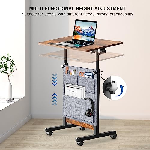 KOUPA Height Adjustable Flip Standing Desk with Wheels and Bag,24Inch - size: 16x24IN Bag