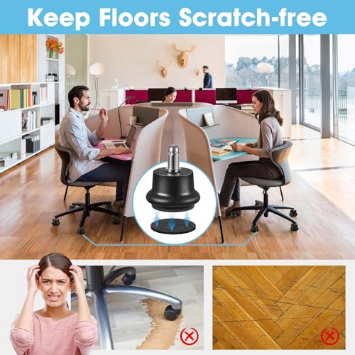 Bell Glides Replacement Office Chair, Castors Wheels Stopper Chair Feet - style: Short Fixed Feet-15PCS