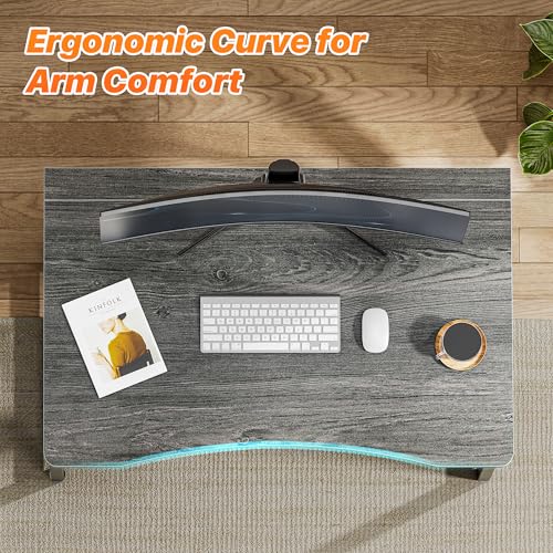 Huuger Folding Desk for Small Spaces, 31.5 Inch Foldable Computer Table - color: Grey, size: 18.9"D X 31.5"W