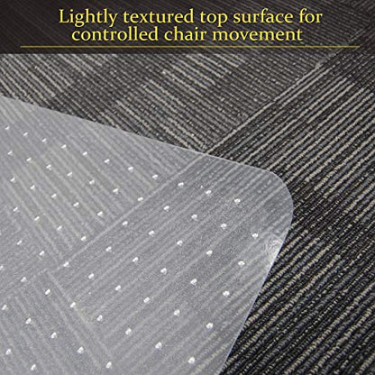 Plastic Office Chair Mat for Carpeted Floors, 36'' x 48'' Heavy Duty Floor Mat, Eco-Friendly Series Studded Carpet Desk Chair Mats (36 inches X 48 inches) - size: 36 inches X 48 inches x 1 pc