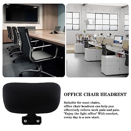 Office Chair Headrest Attachment Head Support Cushion Chair Mesh Head Rest Black Mesh Frame Adjustable Height Angle for Ergonomic Office Chair（Black） - color: Color 1