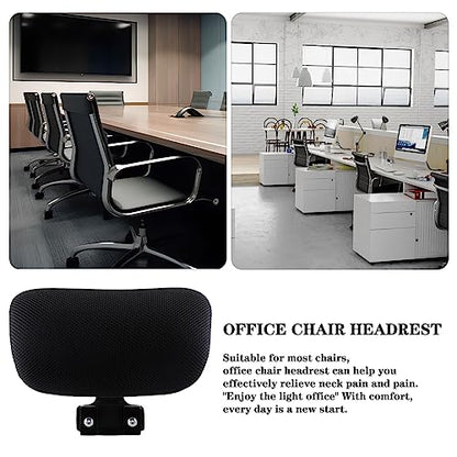 Office Chair Headrest Attachment Head Support Cushion Chair Mesh Head Rest Black Mesh Frame Adjustable Height Angle for Ergonomic Office Chair（Black） - color: Color 1