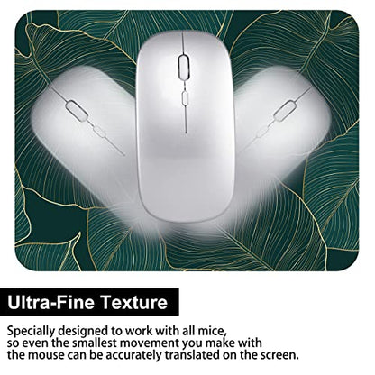 Audimi Small Mouse Pad 6 x 8 Inch, Mini Mouse Pad Thick for Laptop Wireless Mouse Home Office Travel, Portable & Washable (Tropical Leaves) - color: Tropical Leaves