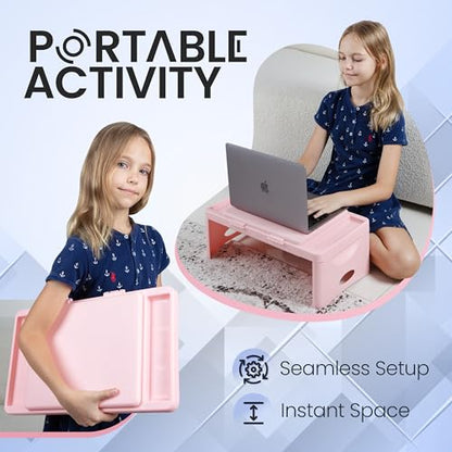Loddie Doddie Lap Desk, Folding Desk, Portable Table, Blush, 9.75" x 12" - color: Blush