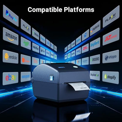 iDPRT Thermal Shipping Label Printer USB, 4x6 Label Commercial Grade, 6IPS | Compatible with USPS, UPS, FedEx, Amazon, Desktop Label Printer - 203 DPI, for Small Business Large Warehouses & Logistics
