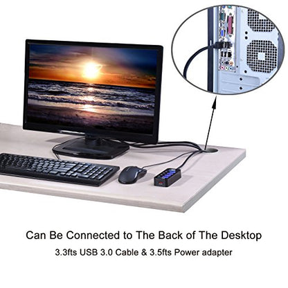 Tendak USB Hub with 4 USB 3.0 Data Ports + 1 USB Smart Charging Port