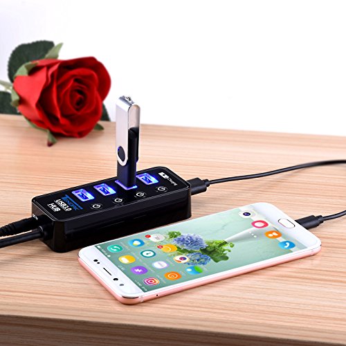 Tendak USB Hub with 4 USB 3.0 Data Ports + 1 USB Smart Charging Port
