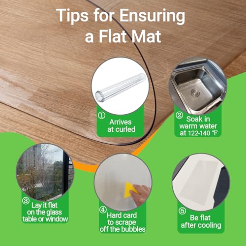 Medium Clear Vanity Mat, 23.6"x15.7", Makeup Desk Protector | Anti-Slip, Waterproof, Scratch Resistant, Safe Round Edge, Odorless, Easy Clean, Prevents Vanity Cosmetics & Pet Bowl stains - size: 23.6" x 15.7"