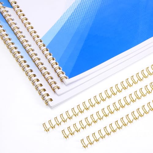 Rayson Wire Binding Spines, 1/4" 3:1 Pitch, 32-Loop Gold, 100 Pack