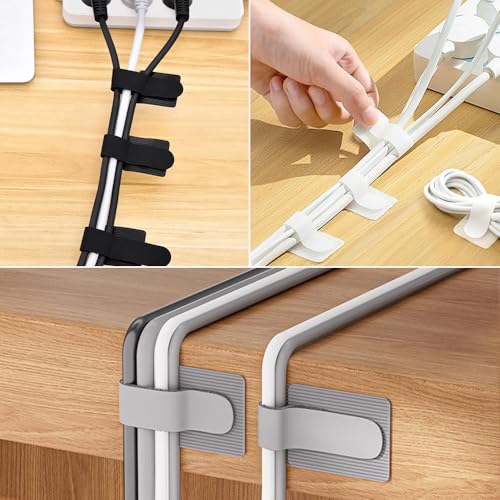 Cord Organizer Cable Management Under Desk for Home Office, 45Pack