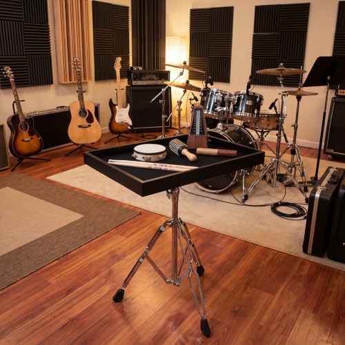 Lewtemi 22 x 16 Inch Percussion Table Adjustable Trap Table, Black - style: Classic