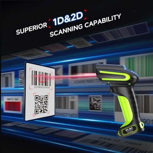 Eyoyo 3-in-1 Handheld 2D QR Industrial Wireless Barcode Scanner Bluetooth