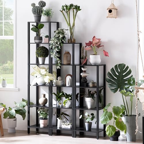 YUFAM 4 Tier Small Bookshelf, Narrow Tall Shelf, Wooden Book Shelf, Black - color: Black, size: 4-Tier