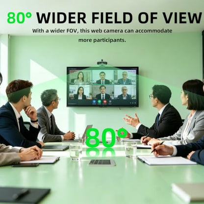 1080P HD Webcam, USB Plug & Play Computer Camera, Auto Low-Light Streaming Camera, RGB Status Light Web cam, Noise-Canceling Microphone Webcam - for Video on Laptop & Desktop