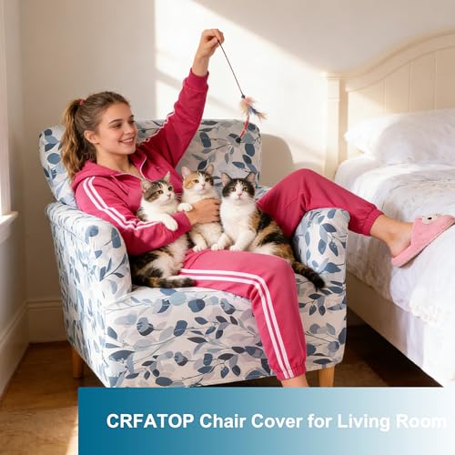 CRFATOP Accent Chair Cover, Stretch Armchair Slipcover for Living Room - color: Color A01