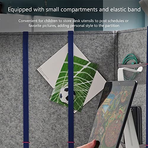 Acoustic Desk Divider, Fold-Up- Portable Barrier -Privacy Panel-Reduce Noise and Visual Distractions,Shields for Student Desks-Excellent for Offices and Schools,(Gray, 47" W x 15" H)