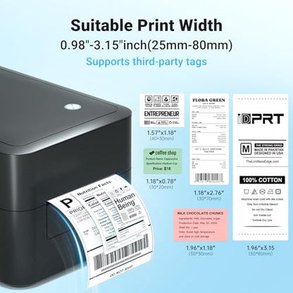 iDPRT SP320 Desktop Label Maker Bluetooth Thermal Shipping Label Printer | for Parcel Shipping, Small Businesses, Offices, and Home, Sticker Printer Supports Amazon, TikTok, Etsy, Shopify, USPS, etc