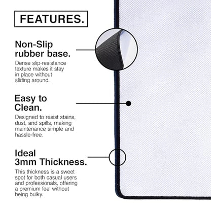 Pink Large Gaming Desk Pad, 36" x 17" Duraglyde Non-Slip Desk Mat | Strata, Durable Surface, Washable Fabric, Smooth Glide, Stable Grip, Keyboard and Mouse Pad for Everyday Use - color: Duraglyde Pink, size: 36L x 17W inches