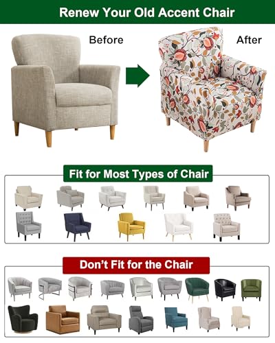 CRFATOP Accent Chair Cover, Stretch Armchair Slipcover for Living Room - color: Color A25
