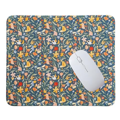 Mouse Pad for Desk with Stitched Edge, Premium Cute Washable Mouse Pads. Computer Mousepad with Non-Slip Rubber Base, Mousepads for Laptop, 9.25x7.75x0.12 inch (Joyous Jungle) - color: Joyous Jungle
