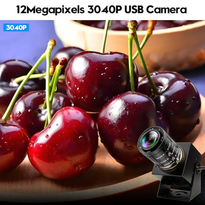 4K Webcam 1080P@120fps USB Steaming Camera with 3.6-10mm Varifocal Manual Lens,12Megapixel UVC Free Driver Compatible Computer, Plug and Play for Conferencing 3D Printer Industrial Security - size: 3.6-10mm 3X Manual Zoom Lens