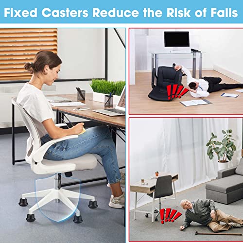 Bell Glides Replacement Office Chair, Castors Wheels Stopper Chair Feet - style: Short Fixed Feet-5PCS