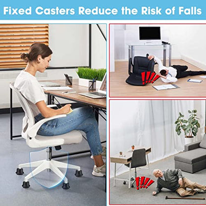 Bell Glides Replacement Office Chair, Castors Wheels Stopper Chair Feet - style: Short Fixed Feet-5PCS