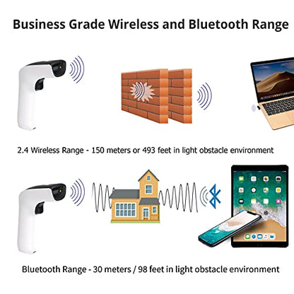 ScanAvenger Wireless Portable 1D&2D Bluetooth Barcode Scanner: Hand Scanner 3-in-1, Cordless, Rechargeable Scan Gun for Inventory - USB Bar Code/QR Reader (1D&2D with No Next Gen Stand)… - style: 1D&2D With No Next Gen Stand