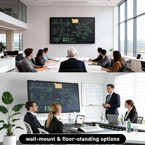 Mobile LCD Writing Board with Stand,50x34 Inch Rolling White Board on Wheels,Portable Message Blackboard Rolling Whiteboard for Office Home Outdoor,Height Adjustable 60-72"
