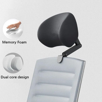 Premium Memory Foam Adjustable Headrest Attachment,Office Universal Chair Clamp on Neck Headrest for 5cm Thick Computer Chair Desk Chair