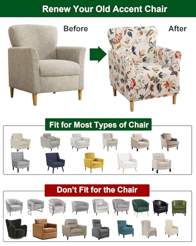 CRFATOP Accent Chair Cover, Stretch Armchair Slipcover for Living Room - color: Color A18
