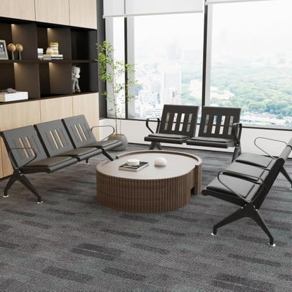 wonline Waiting Room Chair with Arms Steel Frame Reception Guest Chair - size: 1 Seat