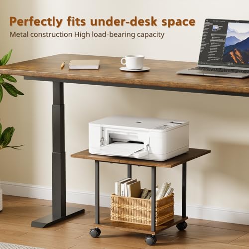 BEWISHOME 2-Tier Industrial Mobile Printer Stand