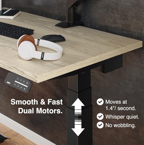 Desky Dual Mini Sit Stand Desk Black 32x20in with Grommets Matte Black - color: Black / Matte Black, size: 32 x 20 inches with Grommets