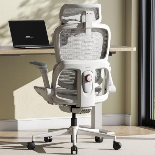 SIHOO B300 Pro Ergonomic Office Chair Without Footrest, 4D Lumbar Support - color: White