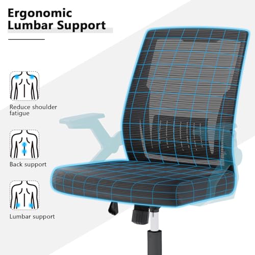 OS MOTOR Ergonomic High-Back Mesh Office Chair with Lumbar Support