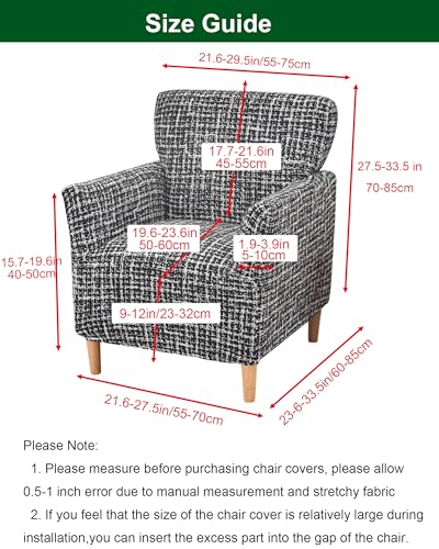 CRFATOP Accent Chair Cover, Stretch Armchair Slipcover for Living Room - color: Color A06