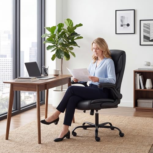 Executive Office Chair, PU Leather, Adjustable Height